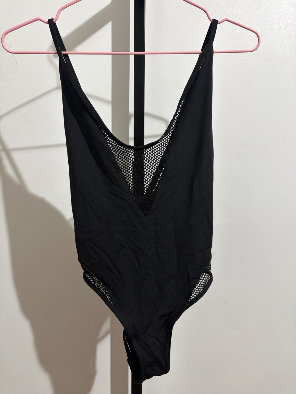 🔥🖤H&M Black One-Piece Swimsuit with Mesh Detail